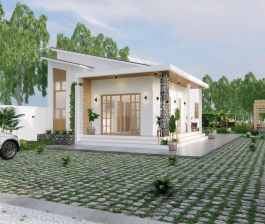 Công trình nhà phố 1 tầng ở trà vinh 